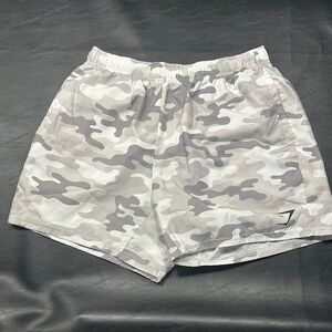 Gymshark Gray Camouflage Shorts